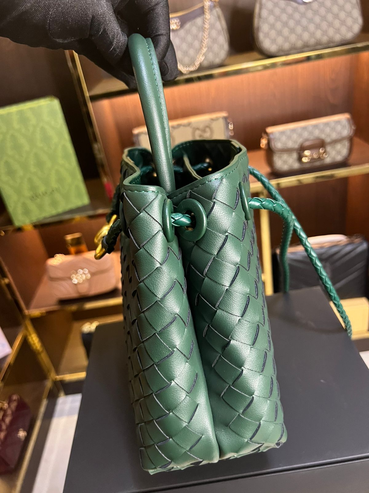 ANDIAMU GREEN 25CM super master quality real leather