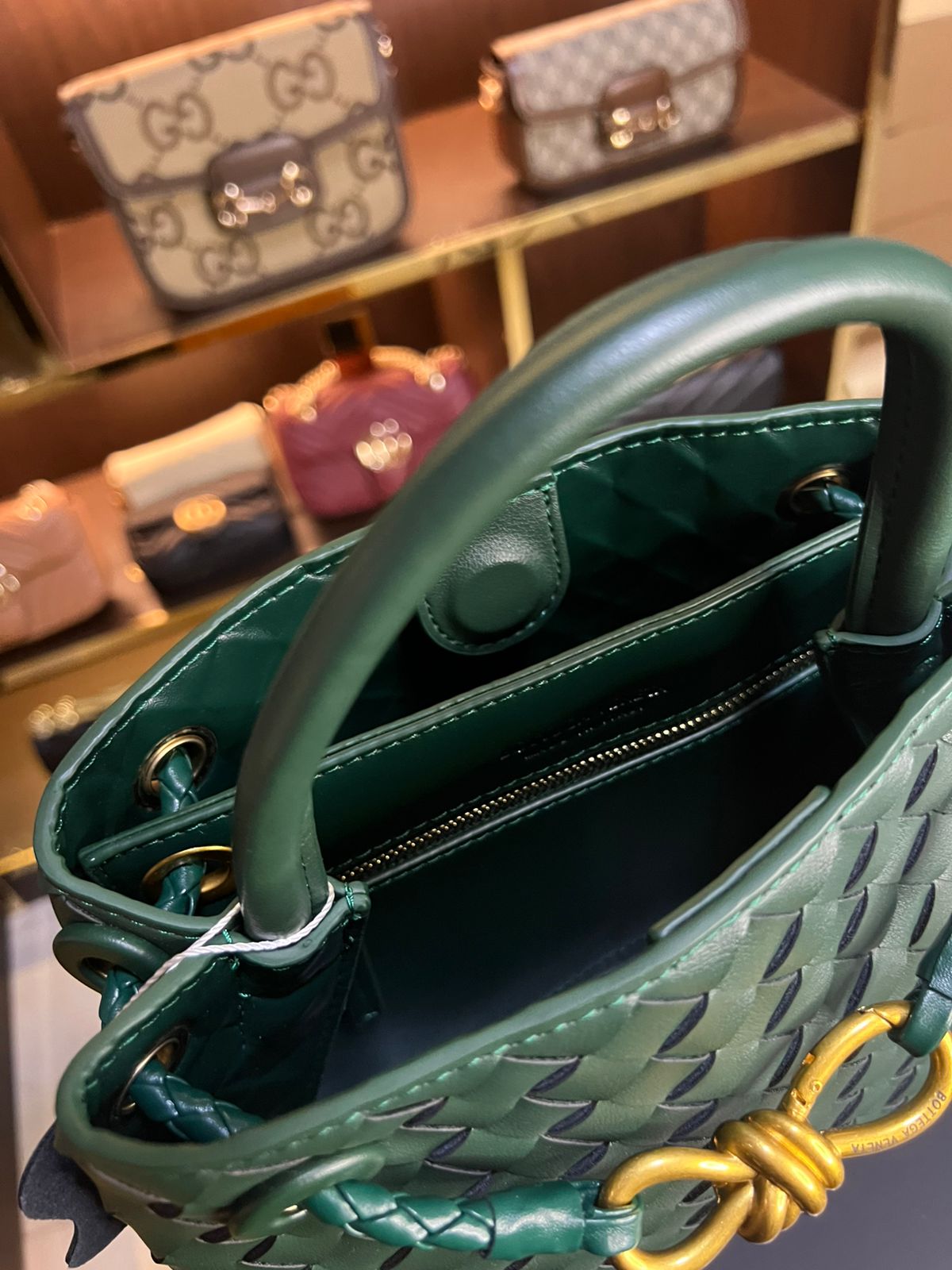 ANDIAMU GREEN 25CM super master quality real leather