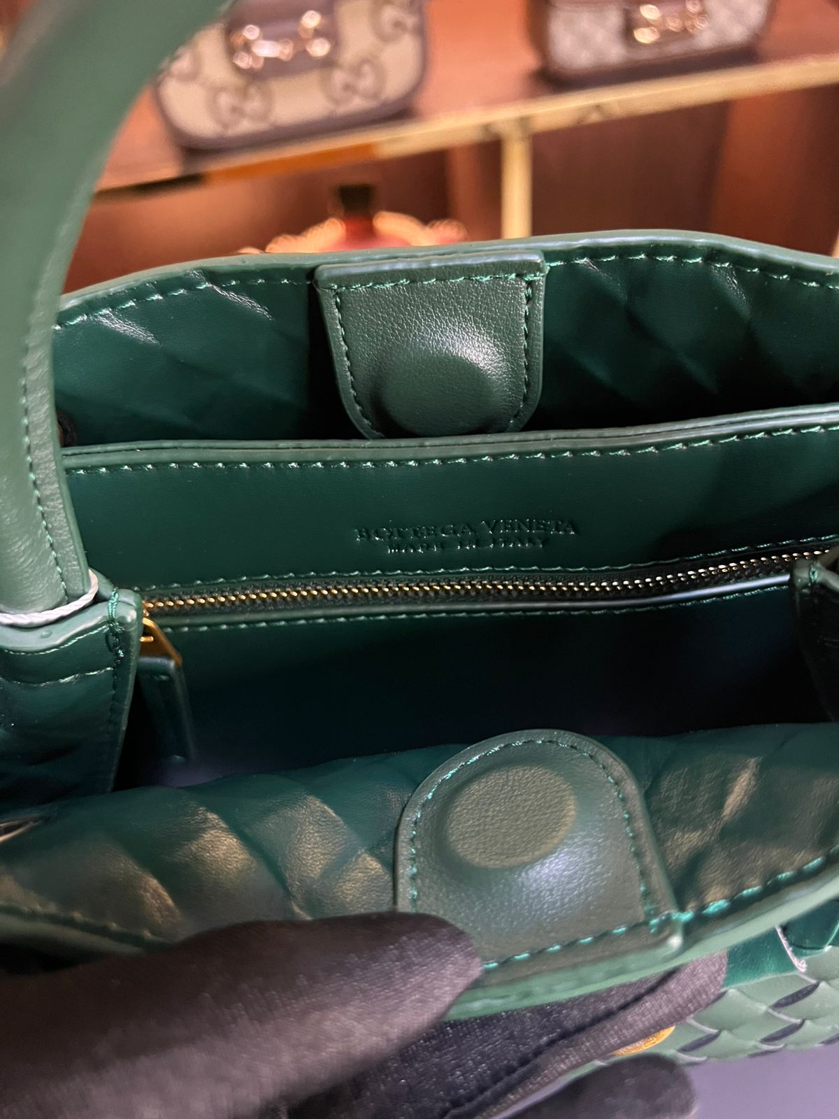 ANDIAMU GREEN 25CM super master quality real leather