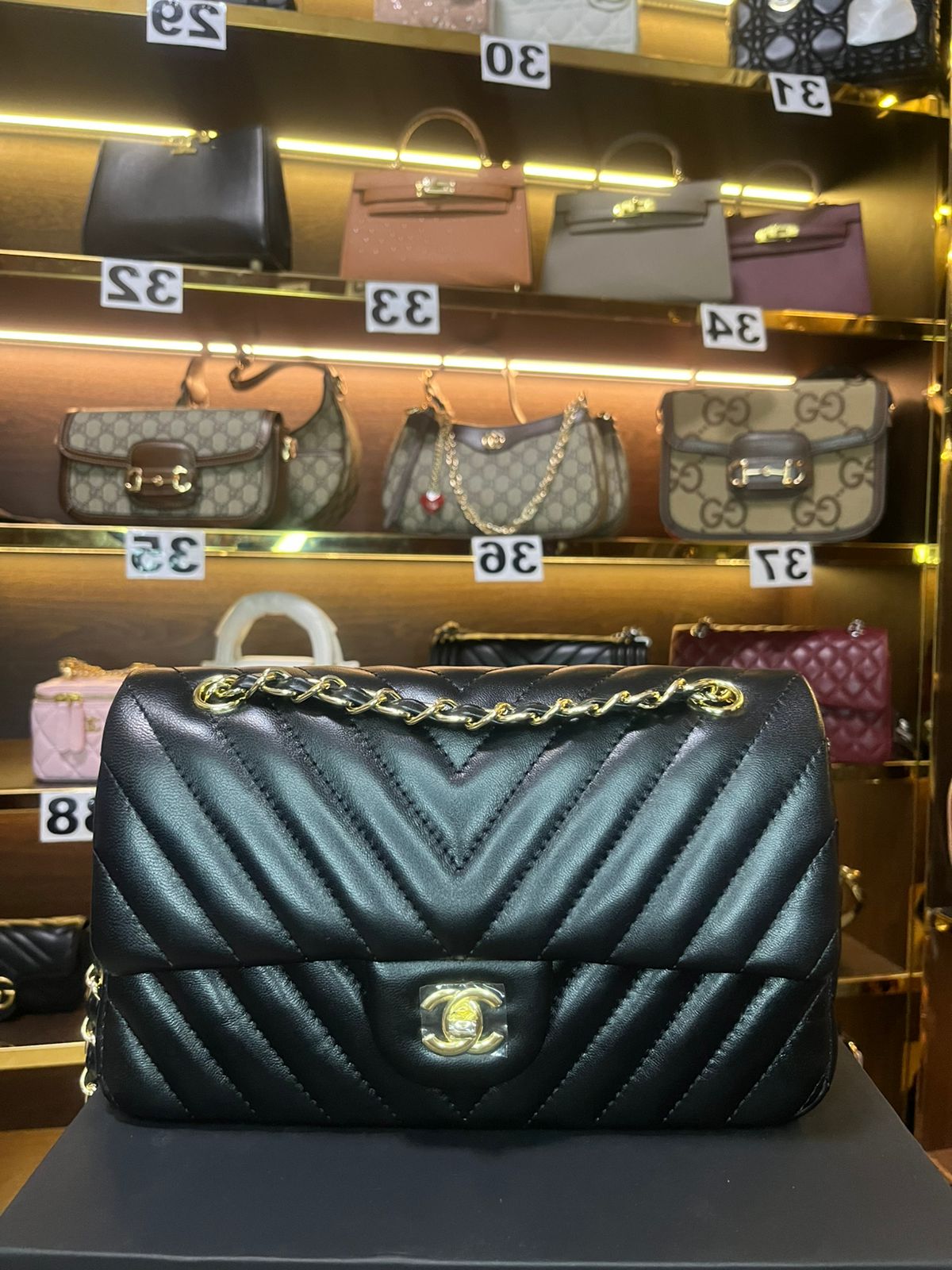 CC FLAP V super master real leather