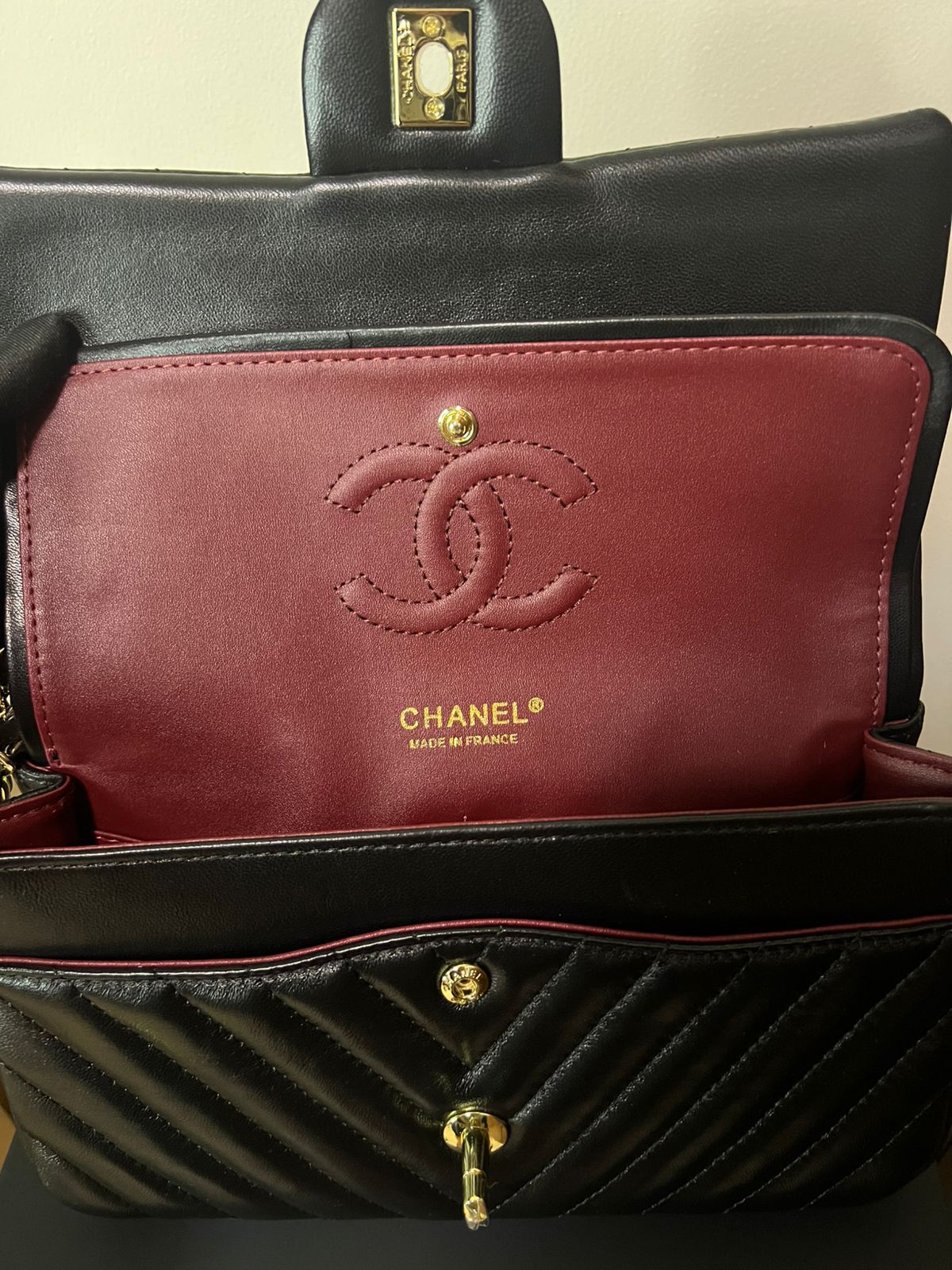 CC FLAP V super master real leather