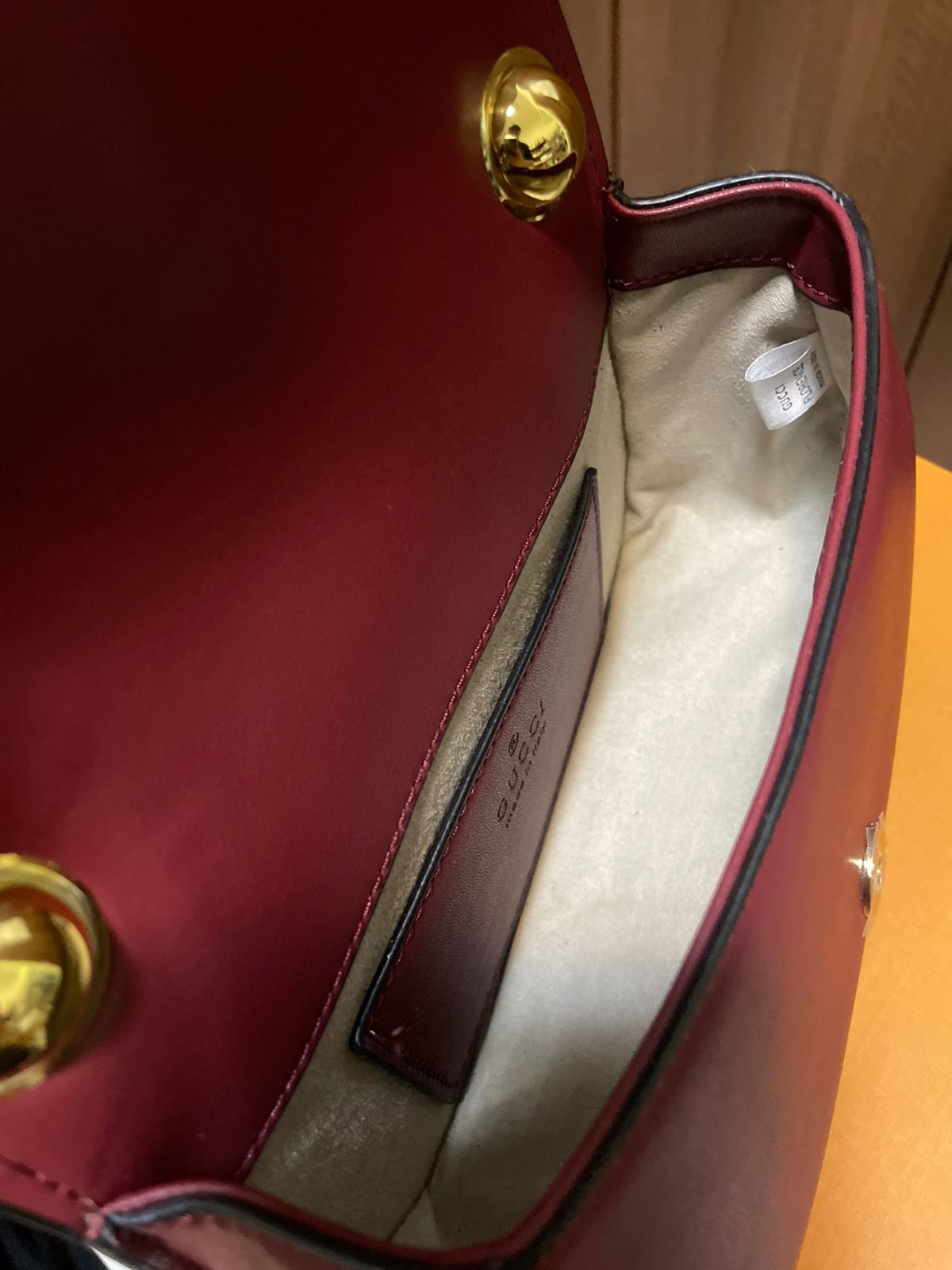 GG HANDBAG BROWN 22CM super master real leather