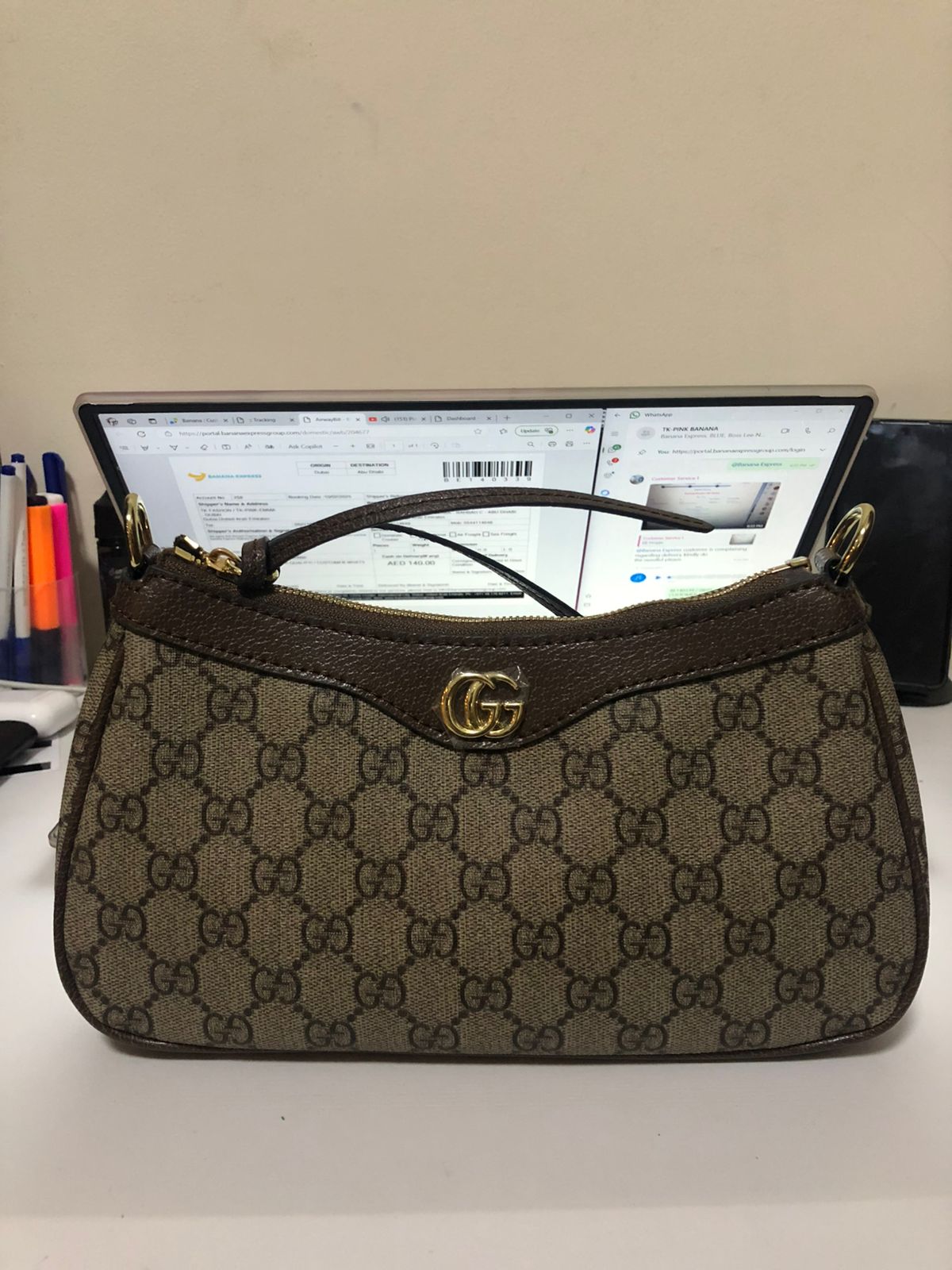 GG OPHELIA body strap super master real leather