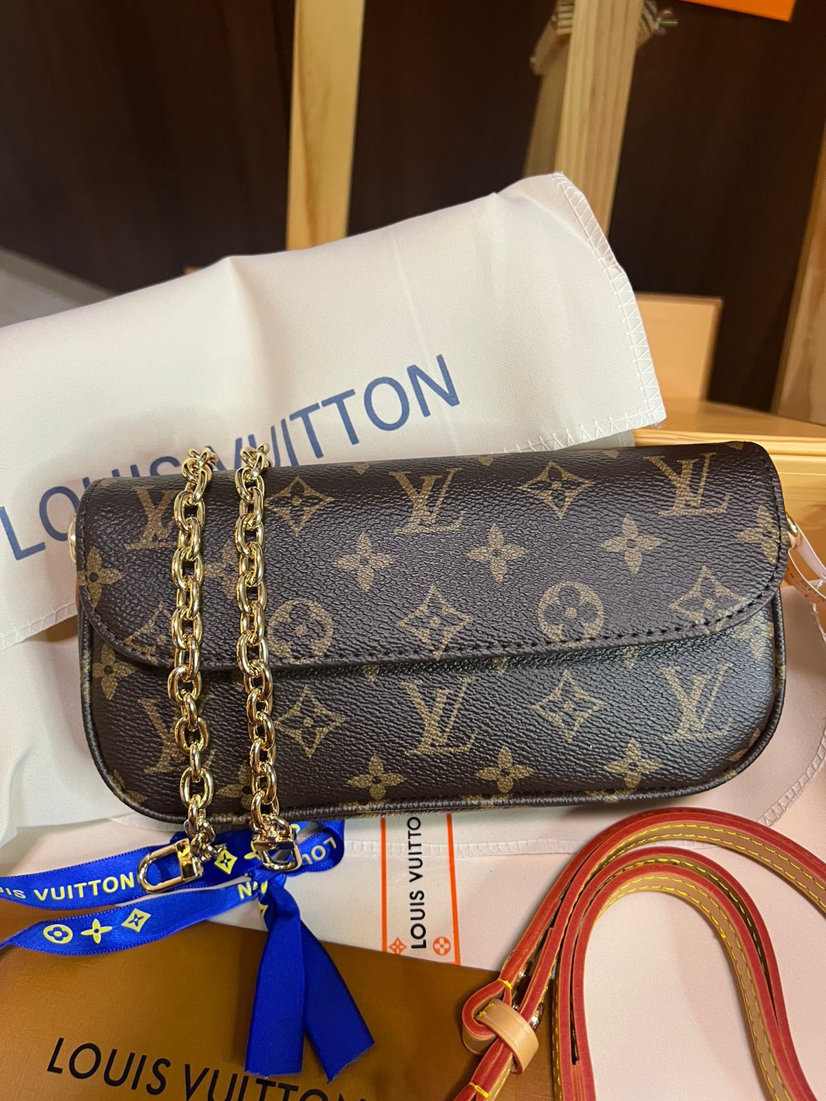 LV IVY MINI super master real leather