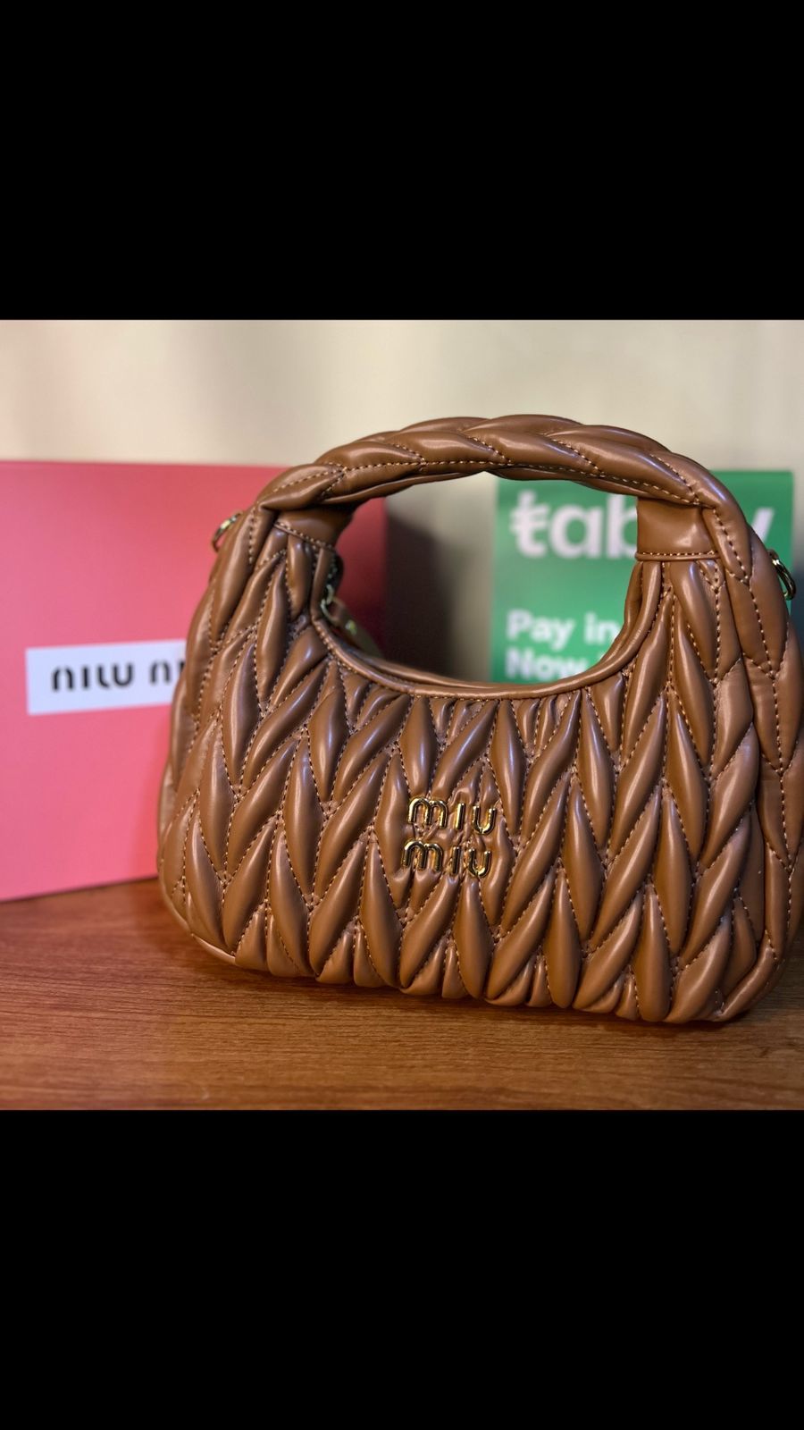 MIU2X WONDER 26CM super master quality real leather