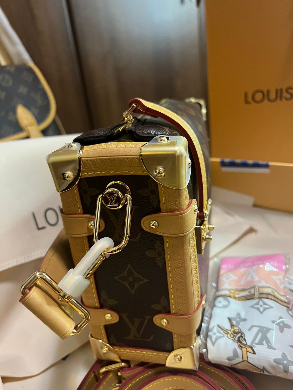 LV PICO SIDE TRUNK MONOGRAM super master real leather