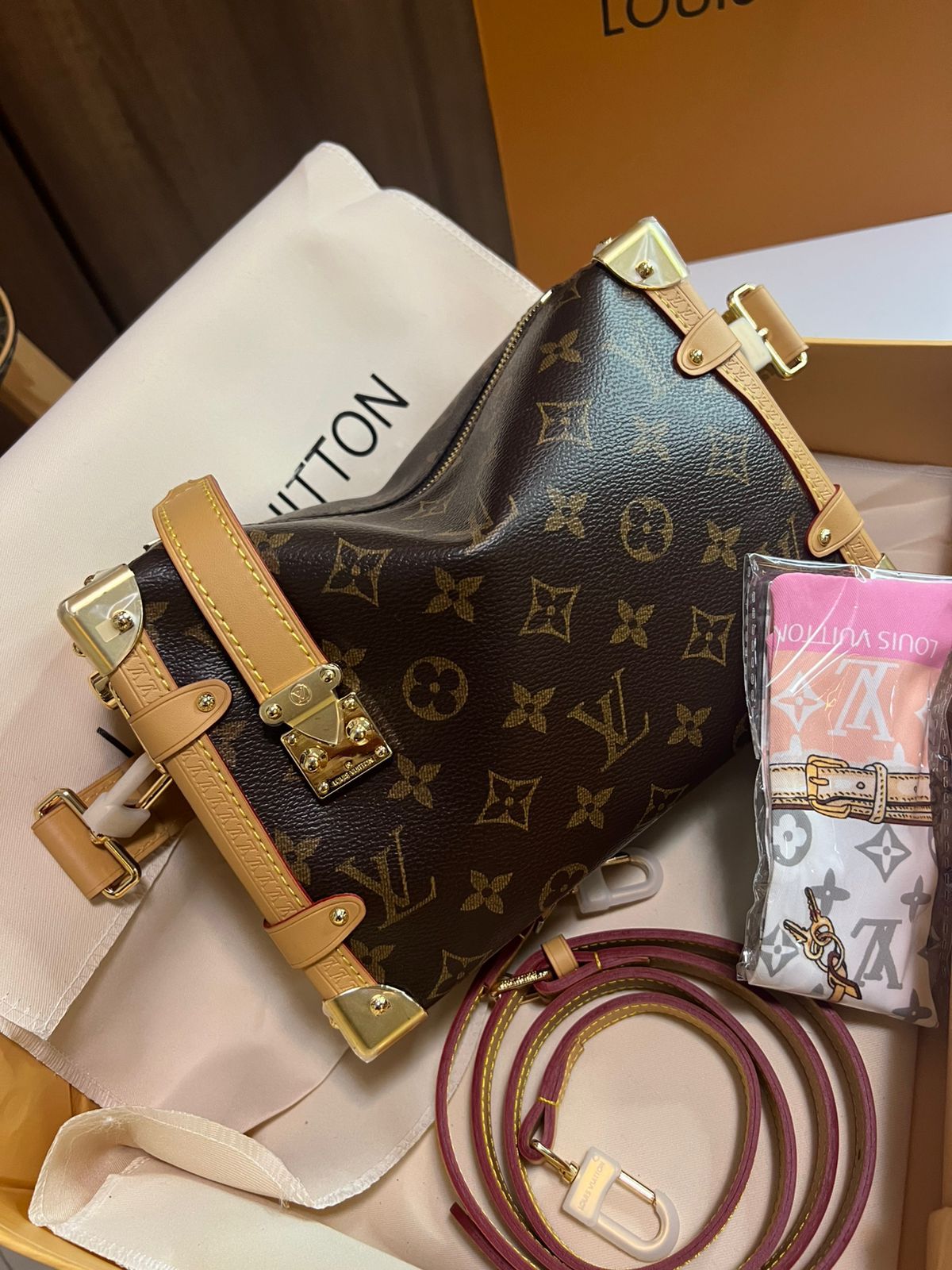LV PICO SIDE TRUNK MONOGRAM super master real leather